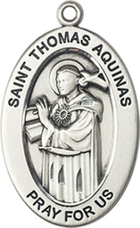 [11108SS] Sterling Silver Saint Thomas Aquinas Medal