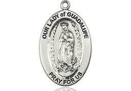 [11206SS] Sterling Silver Our Lady of Guadalupe Medal