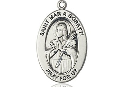 [11208SS] Sterling Silver Saint Maria Goretti Medal