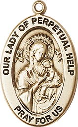 [11222GF] 14kt Gold Filled Our Lady of Perpetual Help Medal