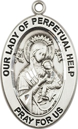 [11222SS] Sterling Silver Our Lady of Perpetual Help Medal