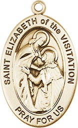 [11311GF] 14kt Gold Filled Saint Elizabeth of the Visitation Medal