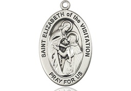 [11311SS] Sterling Silver Saint Elizabeth of the Visitation Medal