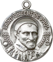 [1155SSY] Sterling Silver Saint Vincent de Paul Medal