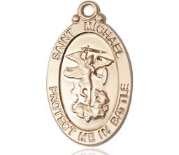 [1171GF] 14kt Gold Filled Saint Michael Guardian Angel Medal