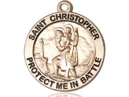 [1174GF] 14kt Gold Filled Saint Christopher Medal
