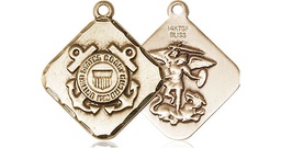 [1180GF3] 14kt Gold Filled Coast Guard Diamond Medal