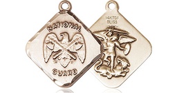 [1180GF5] 14kt Gold Filled National Guard Diamond Medal