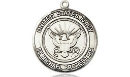[1185SS6] Sterling Silver Navy St Michael Medal