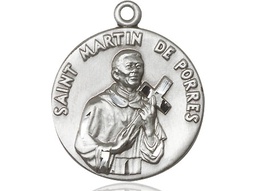 [1196SS] Sterling Silver Saint Martin de Porres Medal