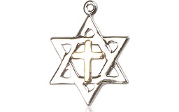 [1209GF/SS] Two-Tone GF/SS Star of David Medal