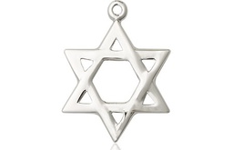 [1210SS] Sterling Silver Star of David Medal