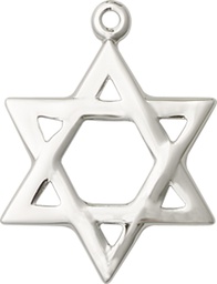 [1210SS] Sterling Silver Star of David Medal