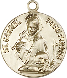 [1363GF] 14kt Gold Filled Saint Gabriel of the Blessed Virgin Medal