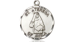 [1365SS] Sterling Silver Saint Theresa Medal