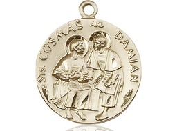 [1368GF] 14kt Gold Filled Saints Cosmas &amp; Damian Medal