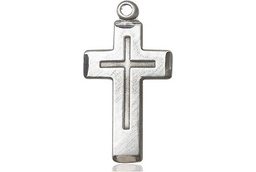 [1529SS] Sterling Silver Cross Medal