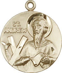 [1552GF] 14kt Gold Filled Saint Andrew Medal