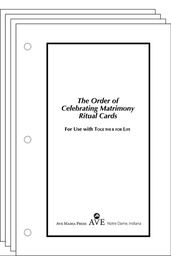 [193-REV] The Order of Celebrating Matrimony Cards Ritual Cards Edition