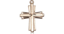 [0675YKT] 14kt Gold Cross Medal