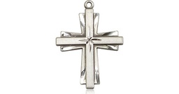 [0675YSS] Sterling Silver Cross Medal