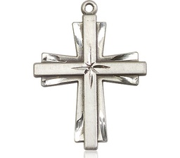 [0677YSS] Sterling Silver Cross Medal