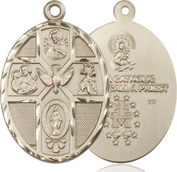 [0680GF] 14kt Gold Filled 5-Way Holy Spirit Medal