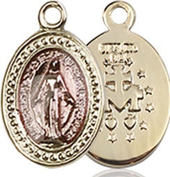 [0700PSSG] Gold Plate Sterling Silver Miraculous Medal