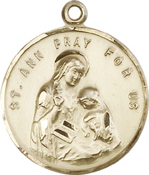 [0701AGF] 14kt Gold Filled Saint Ann Medal