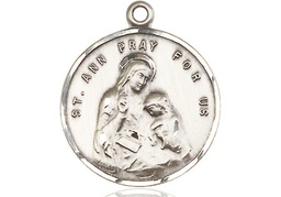 [0701ASS] Sterling Silver Saint Ann Medal