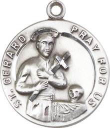 [0701GSS] Sterling Silver Saint Gerard Medal