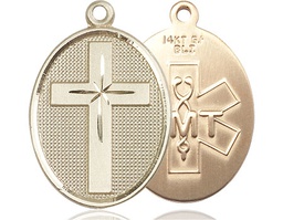 [0783GF10] 14kt Gold Filled Cross EMT Medal