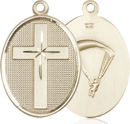 [0783GF7] 14kt Gold Filled Cross Paratrooper Medal