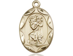 [0801CGF] 14kt Gold Filled Saint Christopher Medal