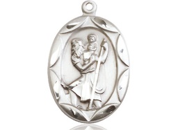 [0801CSS] Sterling Silver Saint Christopher Medal