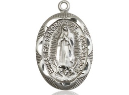[0801FSS] Sterling Silver Our Lady of Guadalupe Medal