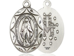 [0801MSSY] Sterling Silver Miraculous Medal - With Box