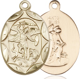 [0801RGF] 14kt Gold Filled Saint Michael the Archangel Medal