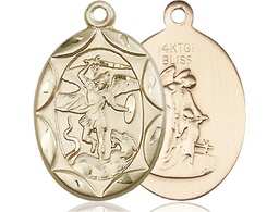 [0801RGF] 14kt Gold Filled Saint Michael the Archangel Medal