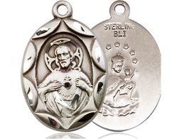 [0801SSS] Sterling Silver Scapular Medal