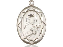 [0801TSS] Sterling Silver Saint Theresa Medal