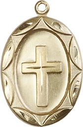 [0801YGF] 14kt Gold Filled Cross Medal