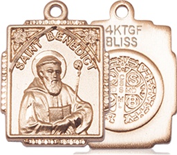 [0804BGF] 14kt Gold Filled Saint Benedict Medal