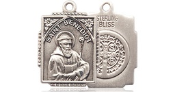 [0804BSS] Sterling Silver Saint Benedict Medal
