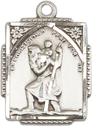 [0804CSS] Sterling Silver Saint Christopher Medal