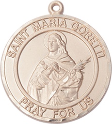 [7208RDKT] 14kt Gold Saint Maria Goretti Medal