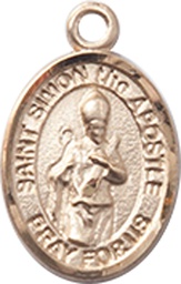 [9375KT] 14kt Gold Saint Simon Medal