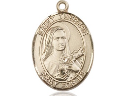 [7210KT] 14kt Gold Saint Therese of Lisieux Medal