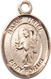 [9378KT] 14kt Gold Saint Uriel the Archangel Medal