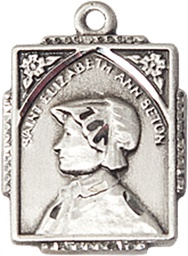 [0804EASS] Sterling Silver Saint Elizabeth Ann Seton Medal